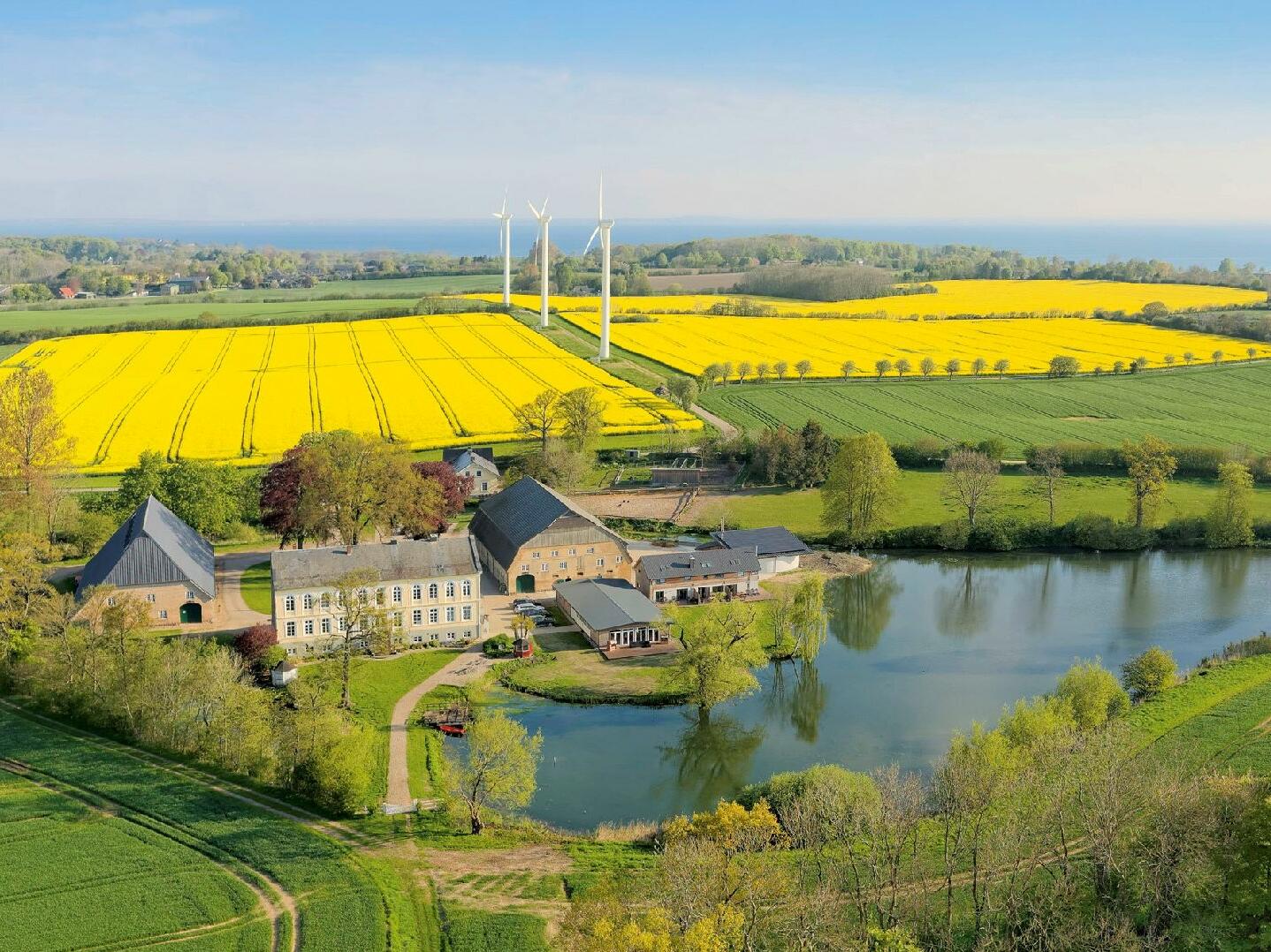 Luftbild vom Gut Oestergaard bei Steinberg